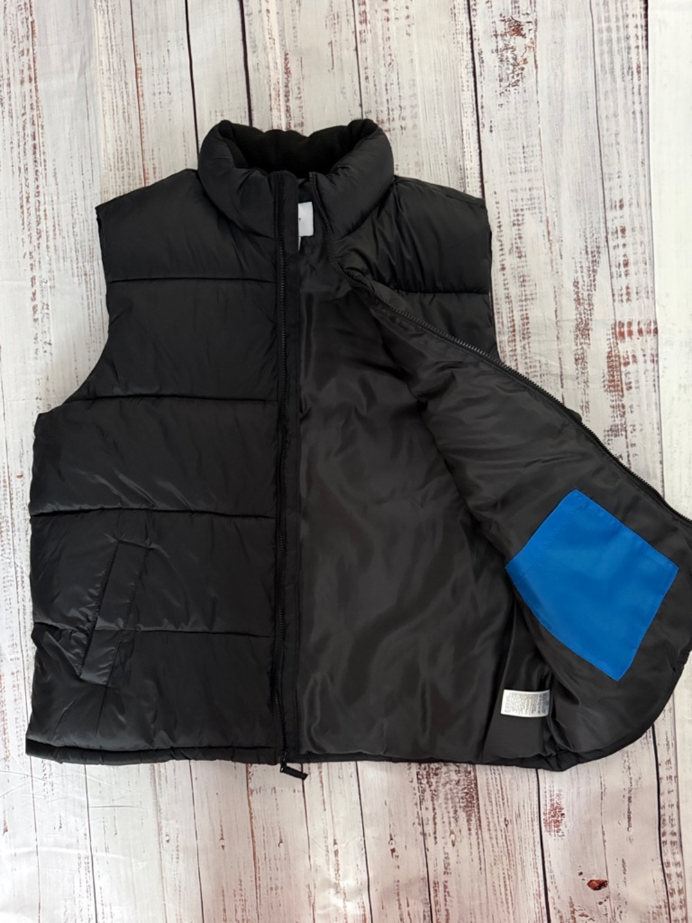 Old Navy Black Quilted Puffer Vest with Zipper Closure XXL - Picture 6 of 12